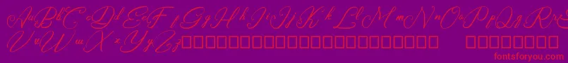 Rasyidin Font – Red Fonts on Purple Background
