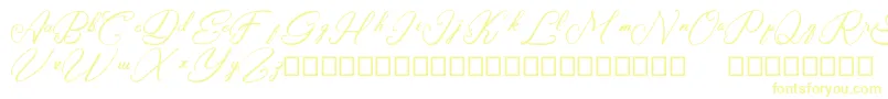 Rasyidin Font – Yellow Fonts on White Background