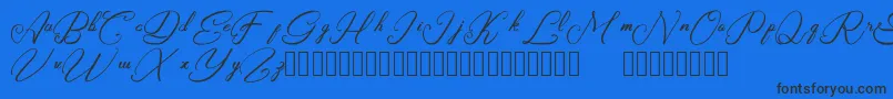 Rasyidin Font – Black Fonts on Blue Background