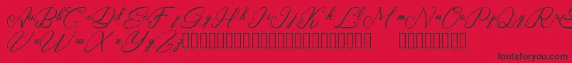 Rasyidin Font – Black Fonts on Red Background