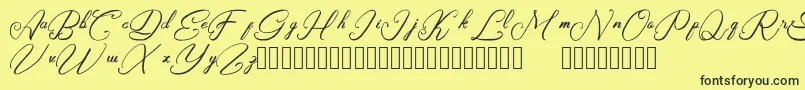 Rasyidin Font – Black Fonts on Yellow Background