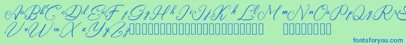 Rasyidin Font – Blue Fonts on Green Background