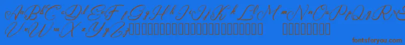 Rasyidin Font – Brown Fonts on Blue Background