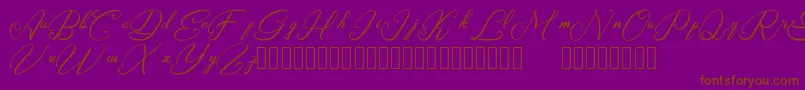 Rasyidin-Schriftart – Braune Schriften auf violettem Hintergrund