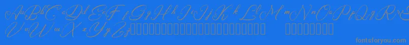 Rasyidin Font – Gray Fonts on Blue Background