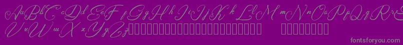Rasyidin-Schriftart – Graue Schriften auf violettem Hintergrund