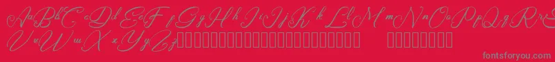 Rasyidin Font – Gray Fonts on Red Background