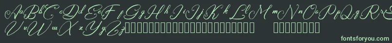 Rasyidin Font – Green Fonts on Black Background