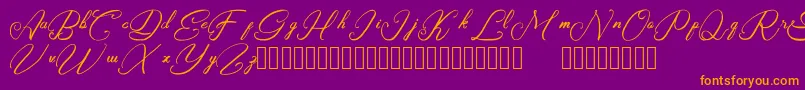 Rasyidin Font – Orange Fonts on Purple Background