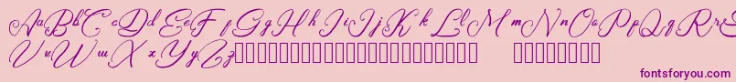 Rasyidin-Schriftart – Violette Schriften auf rosa Hintergrund