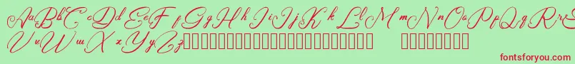 Rasyidin Font – Red Fonts on Green Background