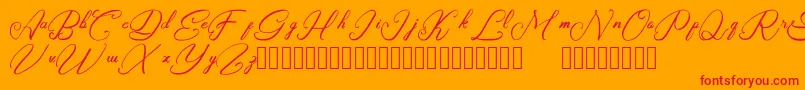 Rasyidin Font – Red Fonts on Orange Background