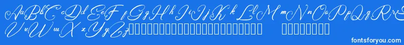 Rasyidin Font – White Fonts on Blue Background
