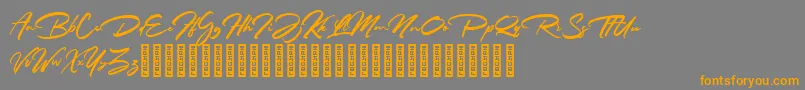 Rathiak Demo Font – Orange Fonts on Gray Background