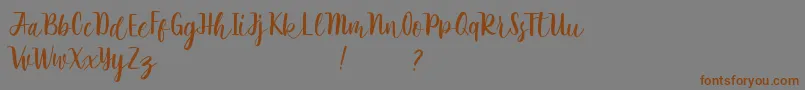 Fonte Rathyland – fontes marrons em um fundo cinza