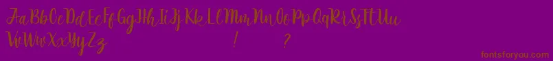 Rathyland Font – Brown Fonts on Purple Background