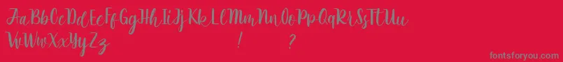 Rathyland Font – Gray Fonts on Red Background