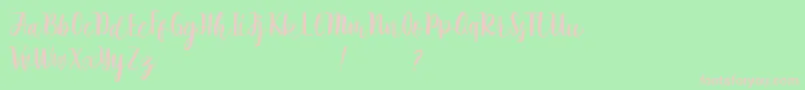 Rathyland Font – Pink Fonts on Green Background