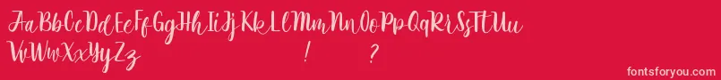 Police Rathyland – polices roses sur fond rouge