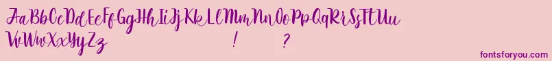 fuente Rathyland – Fuentes Moradas Sobre Fondo Rosa
