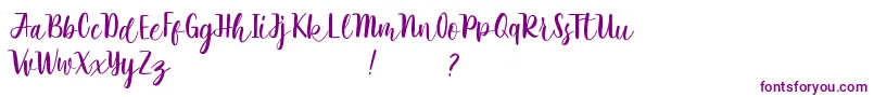 Rathyland Font – Purple Fonts on White Background