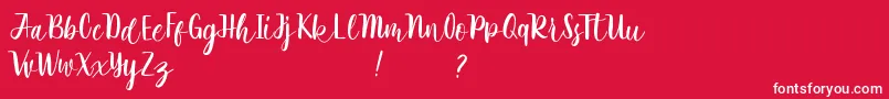 Rathyland Font – White Fonts on Red Background