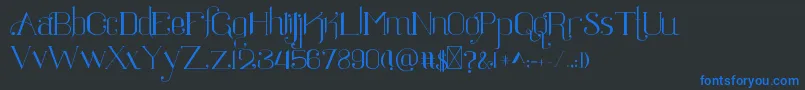 Ratigk-fontti – siniset fontit mustalla taustalla