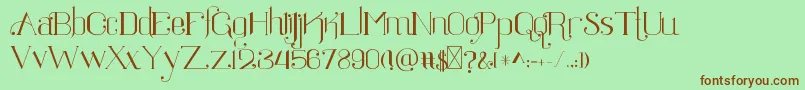 Ratigk Font – Brown Fonts on Green Background