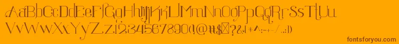 Ratigk Font – Brown Fonts on Orange Background