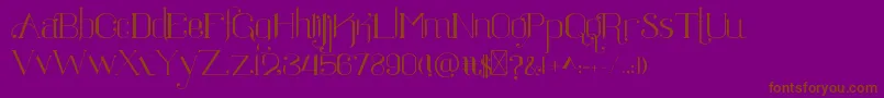 フォントRatigk – 紫色の背景に茶色のフォント
