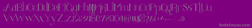 Ratigk-Schriftart – Graue Schriften auf violettem Hintergrund