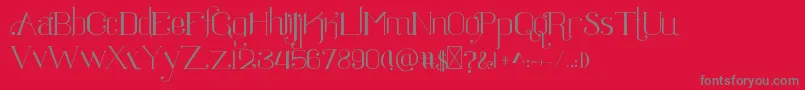 Ratigk Font – Gray Fonts on Red Background