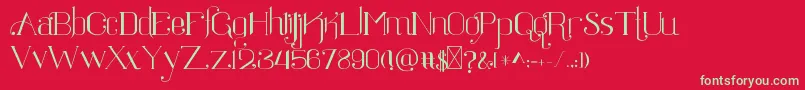 Ratigk Font – Green Fonts on Red Background