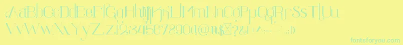 Ratigk-fontti – vihreät fontit keltaisella taustalla