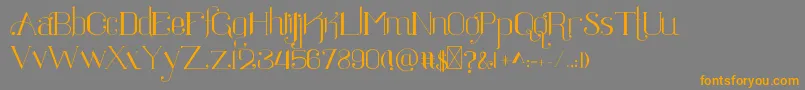 Ratigk Font – Orange Fonts on Gray Background