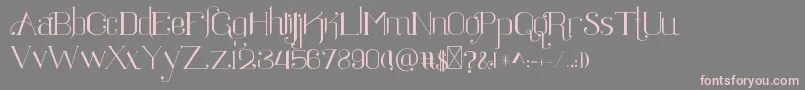 フォントRatigk – 灰色の背景にピンクのフォント