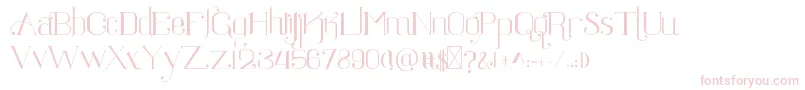 Ratigk-Schriftart – Rosa Schriften auf weißem Hintergrund