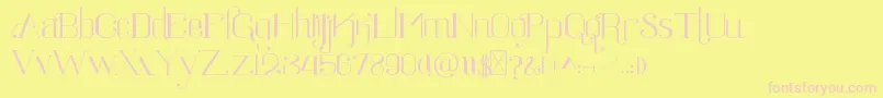 Ratigk Font – Pink Fonts on Yellow Background