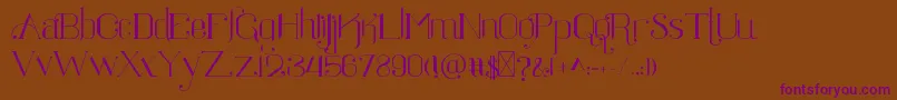 Ratigk-fontti – violetit fontit ruskealla taustalla