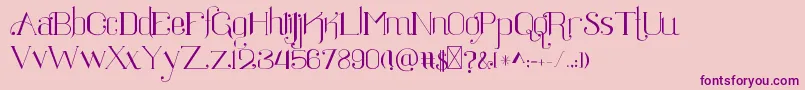 Ratigk-fontti – violetit fontit vaaleanpunaisella taustalla
