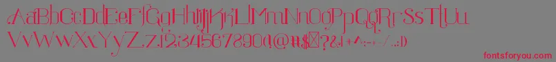 フォントRatigk – 赤い文字の灰色の背景
