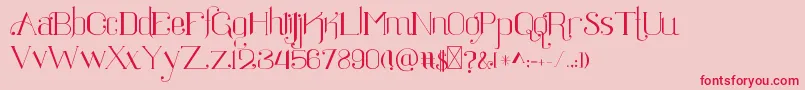 Ratigk Font – Red Fonts on Pink Background