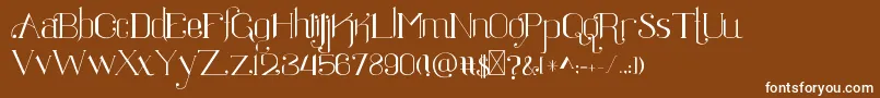 Шрифт Ratigk – белые шрифты на коричневом фоне