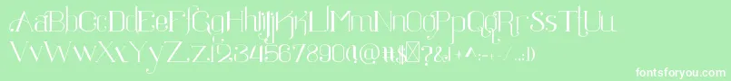 フォントRatigk – 緑の背景に白い文字