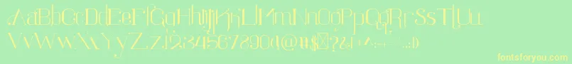 Шрифт Ratigk – жёлтые шрифты на зелёном фоне