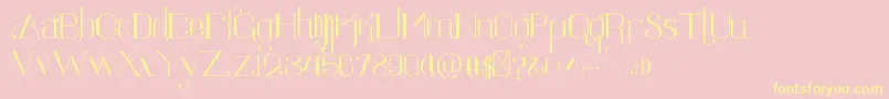 Ratigk Font – Yellow Fonts on Pink Background