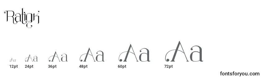 Ratigk Font Sizes
