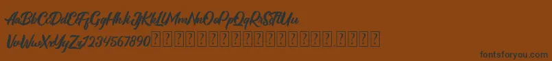 Rationale demo Font – Black Fonts on Brown Background