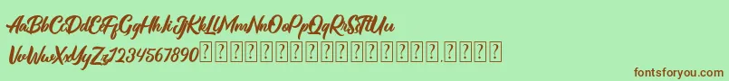 Rationale demo Font – Brown Fonts on Green Background