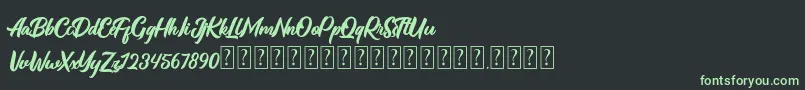 Rationale demo Font – Green Fonts on Black Background